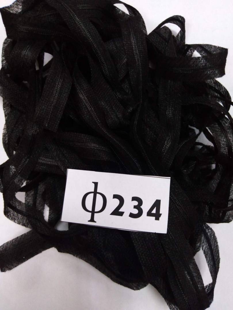 нитепрошивная лента косая с сутажем черная (10м)