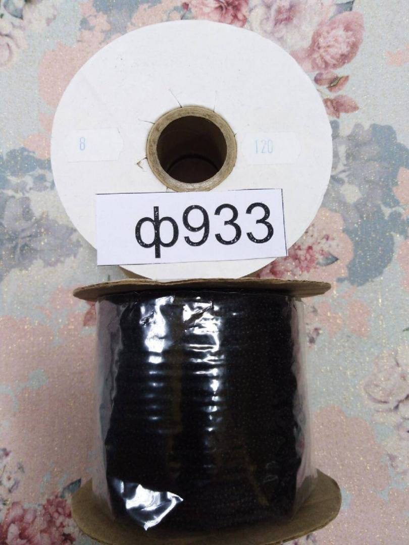 нитепрошивная лента по косой 0,8см (120м) черная