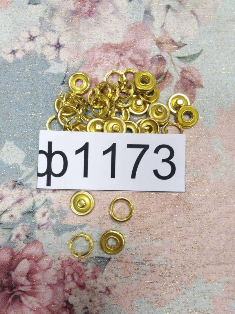 Кнопки 11 мм клямерные (10шт) цвет золото
